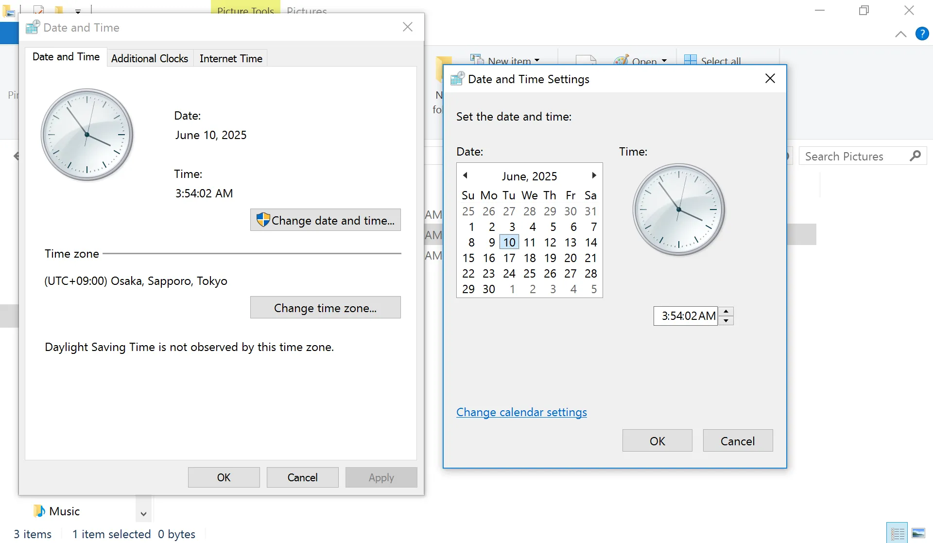 Set Date and Time