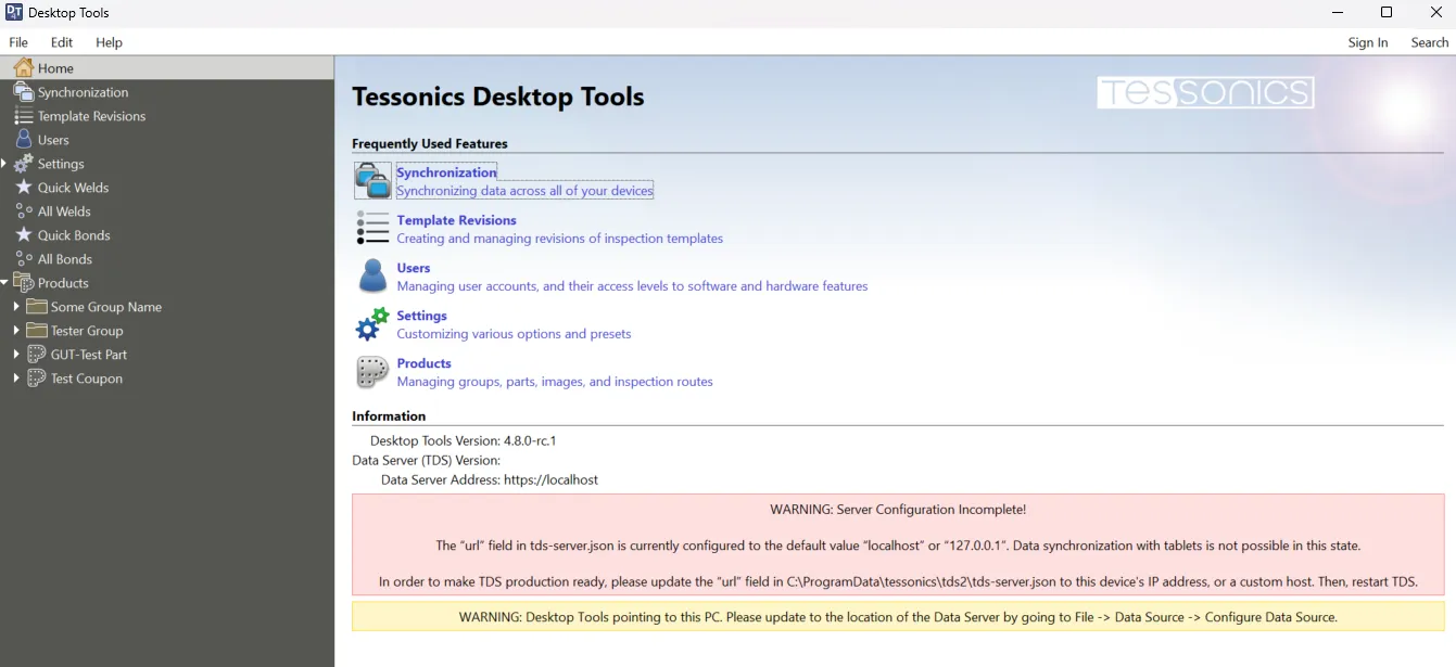 Server Configuration Incomplete Error