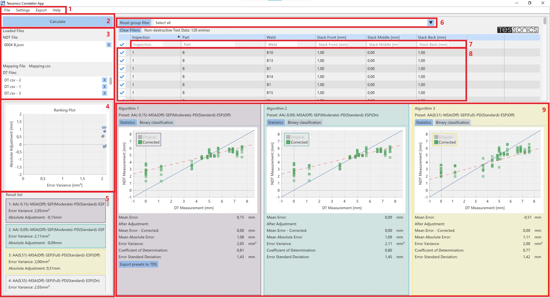 User interface - Main interface