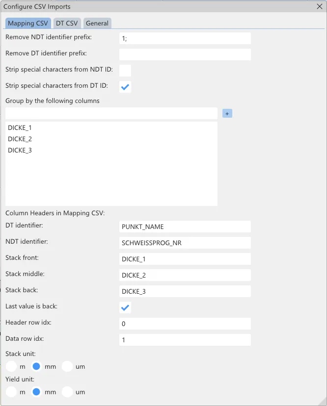 Configuring the mapping file