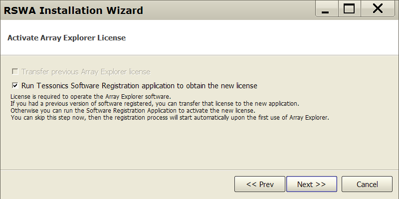 Activating Array Explorer License