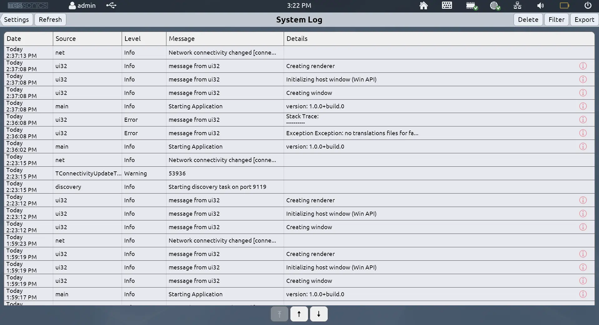 System Log